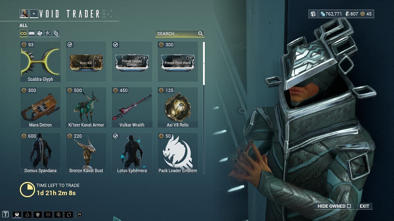 Baro inventory this week (Image via Sportskeeda || Digital Extremes)